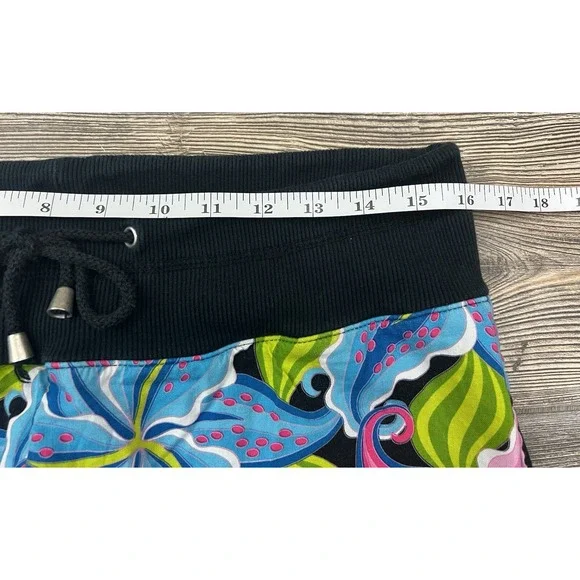 Nilla Shields Pants Floral Print Cotton Psychedelic Hippie Boho 70's Vibe ~LARGE - Picture 10 of 12